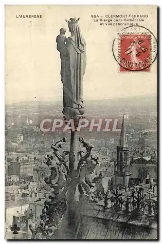 Cartes postales Clermont Ferrand La Vierge de la Cathedrale et Vue Panoramique