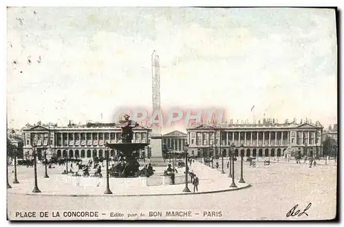 Cartes postales Place de la Concorde Edite par le Bon Marche Paris