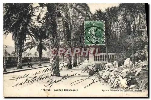 Cartes postales Hyeres Avenue Beauregard