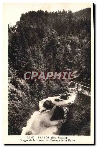 Cartes postales Servoz Gorges de la Diosaz Cascade de la Porte