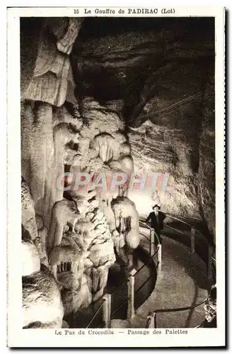 Cartes postales Le Gouffre de Padirac Le Pas du Crocodile Passage des Palettes