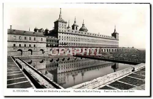 Cartes postales El Escorial Fachada del Mediodia y estanque