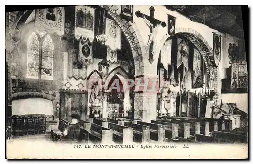 Cartes postales Le Mont St Michel Eglise Paroissiale