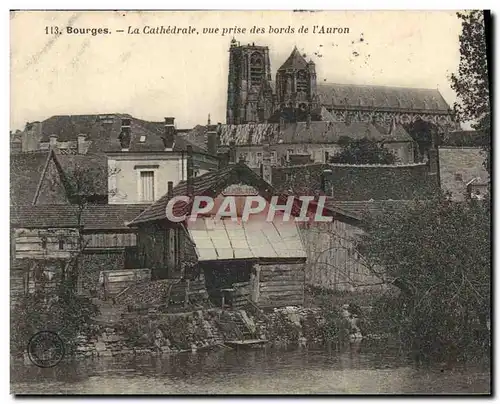 Ansichtskarte AK Bourges La Cathedrale Vue Prise des Bords de L&#39Auron