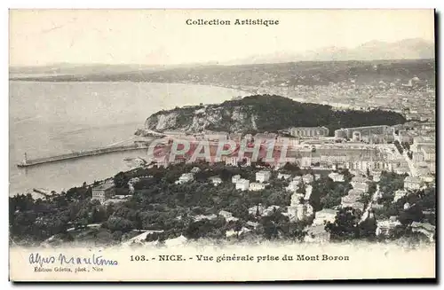 Cartes postales Nice Vue Generale Prise du Mont Boron