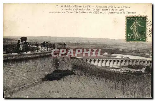 Ansichtskarte AK St Germain en Laye Panorama Pris de la terrasse Le viaduc