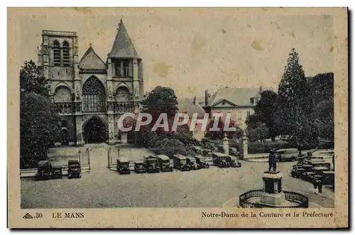 Cartes postales Le Mans Notre Dame de la Couture et la prefecture