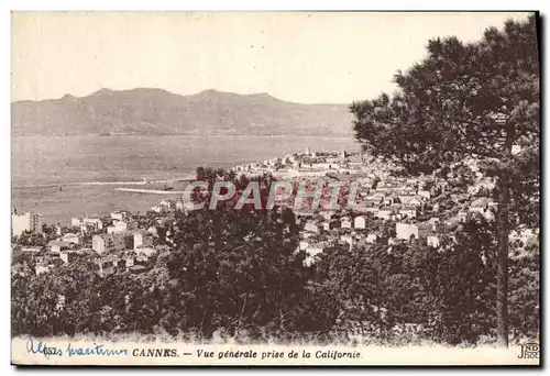 Ansichtskarte AK Cannes Vue Generale Prise de la Californie