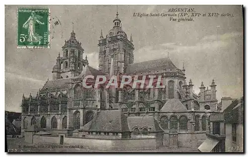 Ansichtskarte AK Argentan L&#39Eglise Saint Germain Vue generale