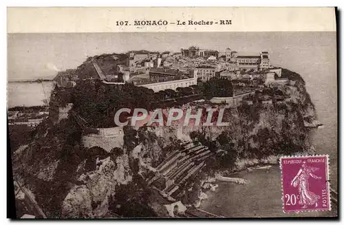 Cartes postales Monaco Le Rocher