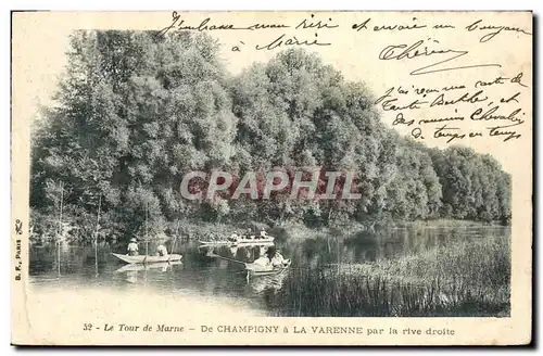 Ansichtskarte AK Champigny a La Varenne Par la Rive Droite Bateaux