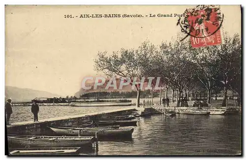 Cartes postales Aix Les Bains Le Grand Port Bateaux