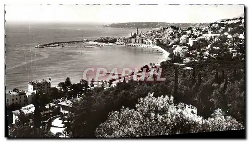 Cartes postales moderne Menton Vue generale prise de Garavan Dans le fond le Cap Martin