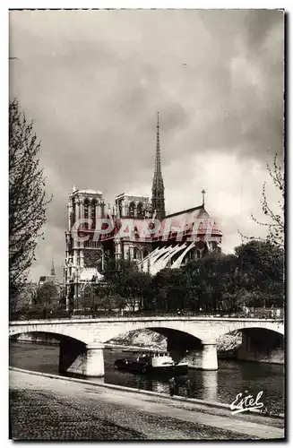 Moderne Karte Paris Vue Sur Notre Dame et le Pont de l&#39archeveche