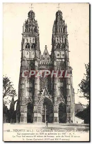 Cartes postales Tours La Cathedrale St Gatuen