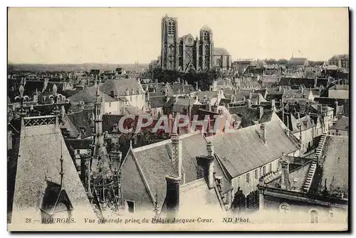 Ansichtskarte AK Bourges Vue Generale Prise du Palais Jacques