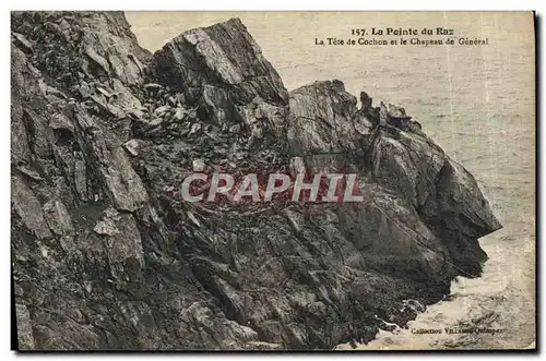 Cartes postales La Pointe du Raz La tete de cochon et le chapeau du general