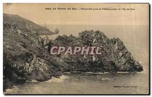 Ansichtskarte AK La Pointe du Raz Perspective Prise de l&#39embarcadere de l&#39Ile de Sein