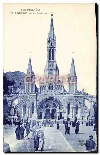 Cartes postales Lourdes La Basilique