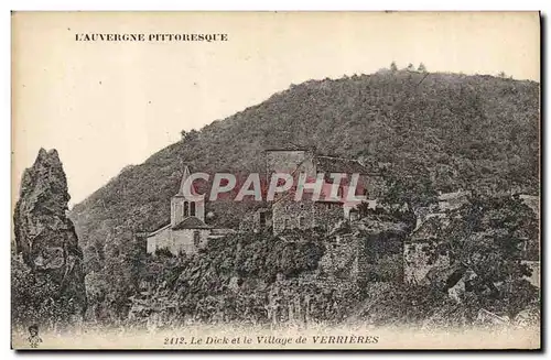 Ansichtskarte AK L&#39Auvergne Pittoresque Le Dick et le village de Verrieres