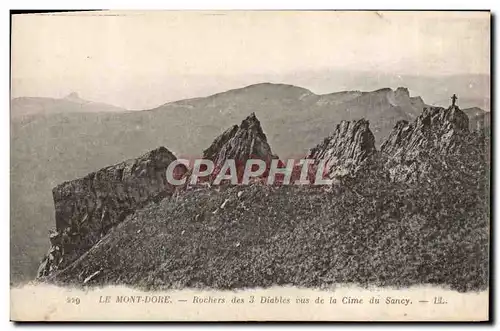 Cartes postales Le Mont Dore Rochers Des 3 diables vus de la Cime du Sancy