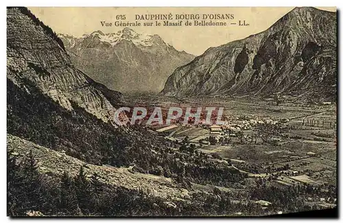 Ansichtskarte AK Dauphine Bourg D&#39Oisans Vue Generale sur le massif de Belledonne