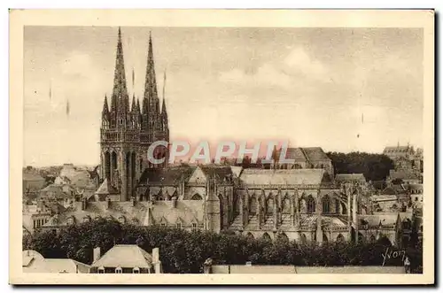 Ansichtskarte AK Bretagne Quimper La Cathedrale Vue Du Frugy