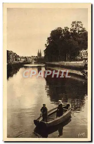 Ansichtskarte AK Quimper Le Passeur de l&#39Odet Bateau Folklore