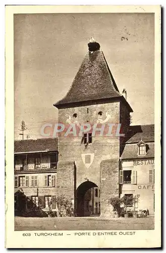 Ansichtskarte AK Turckheim Porte D&#39Entree Ouest Cigogne