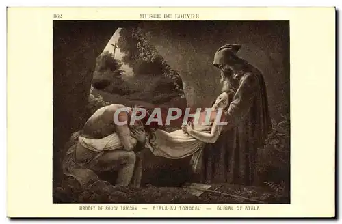 Cartes postales Musee Du Louvre Paris Girodet de Roucy Trioson Atala au tombeau