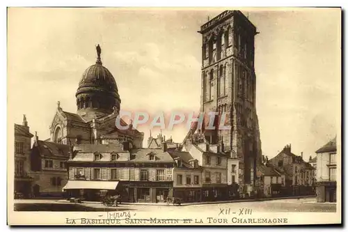 Cartes postales Tours La Basilique Saint Martin Et La Tour Charlemagne