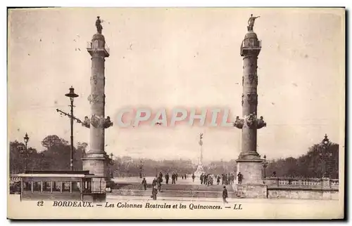 Cartes postales Bordeaux Les Colonnes rostrales et les Quinconces