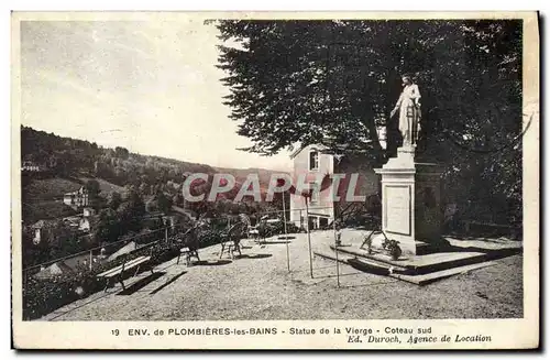 Ansichtskarte AK Env de Plombieres les Bains Statue de la Vierge Coteau sud