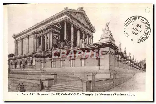 Cartes postales Sommet du Puy de Dome Temple de Mercure Restauratuion