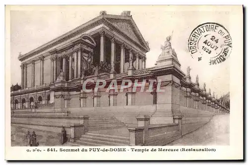 Cartes postales Sommet du Puy de Dome Temple de Mercure Restauration