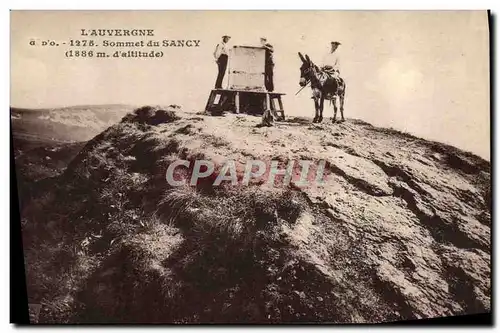 Ansichtskarte AK L&#39Auvergne Sommet du Sancy Ane Mule