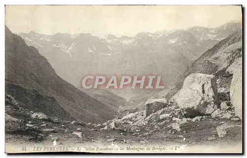 Cartes postales Les Pyrenees Le vallon Escoubous et les montagnes de Bareges