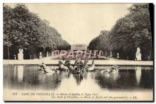 Ansichtskarte AK Parc De Versailles Bassin d&#39Apollon et Tapis vert