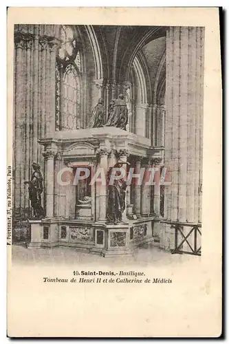 Cartes postales Saint Denis Basilique Tombeau de Henri II et de Catherine de Medicis