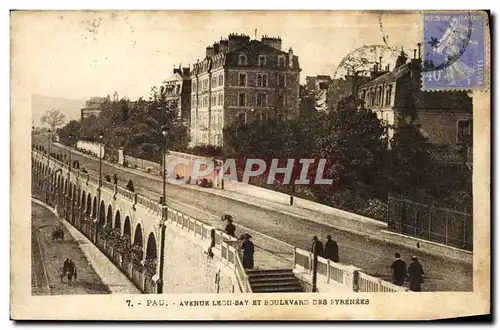 Cartes postales Pau Avenue Leon Say et boulevard des Pyrenees