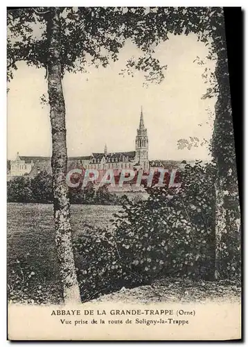 Cartes postales Abbaye De La Grande Trappe Vue Prise de la route de Soligny la Trappe