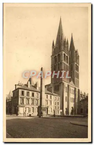 Cartes postales Caen Tours de St Etienne et la Pyramide