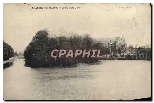 Cartes postales Chalons Sur Marne Vue du Canal L&#39ile