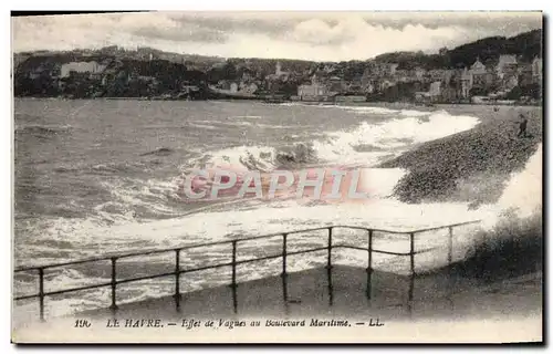 Cartes postales Le Havre Effet de Vagues au Boulevard Maritime