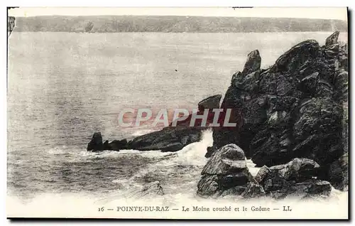 Cartes postales Pointe Du Raz Le Moine couche et le Gnome