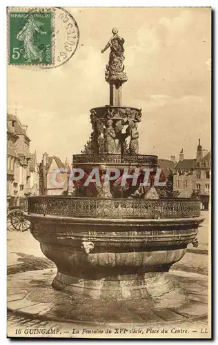 Ansichtskarte AK Guingamp La Fontaine du Siecle Place du Centre