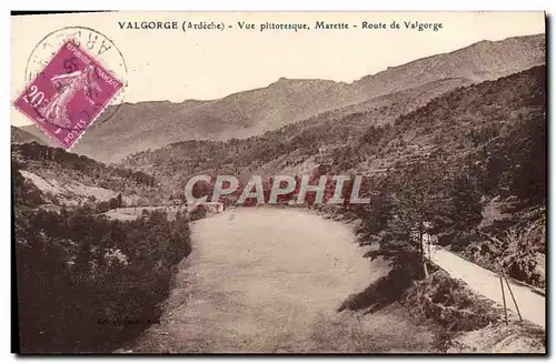 Cartes postales Valgorge Vue Pittoresque Marette Route de Valgorge