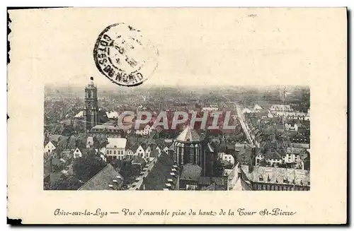 Cartes postales Aire sur La Lys Vue L'Ensemble Prise du hauts de la Sour Saint Pierre