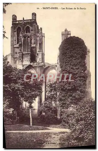 Cartes postales Saint Omer Les Ruines de Saint Bertin