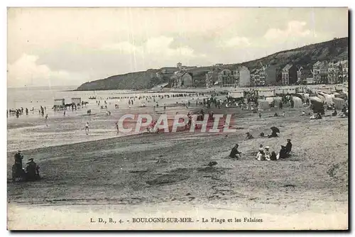 Cartes postales Boulogne Sur Mer La Plage et les Falaises